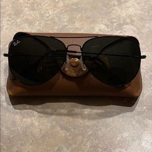 Black Aviator Sunglasses